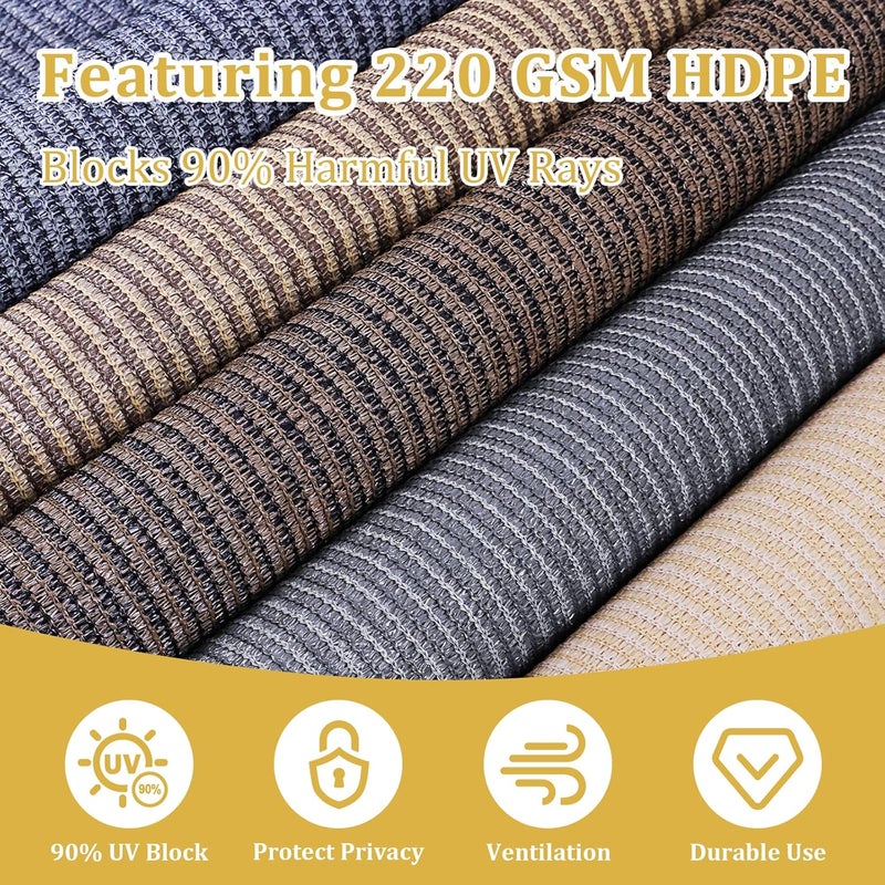Shade&Beyond Outdoor Roller Shades with Splicing Design, 8' W x 8' H Cordless Patio Roll Up Blinds, Exterior Shade Cloth Roll for Porch, Gazebo, Pergola, Balcony, Gray - Image 3
